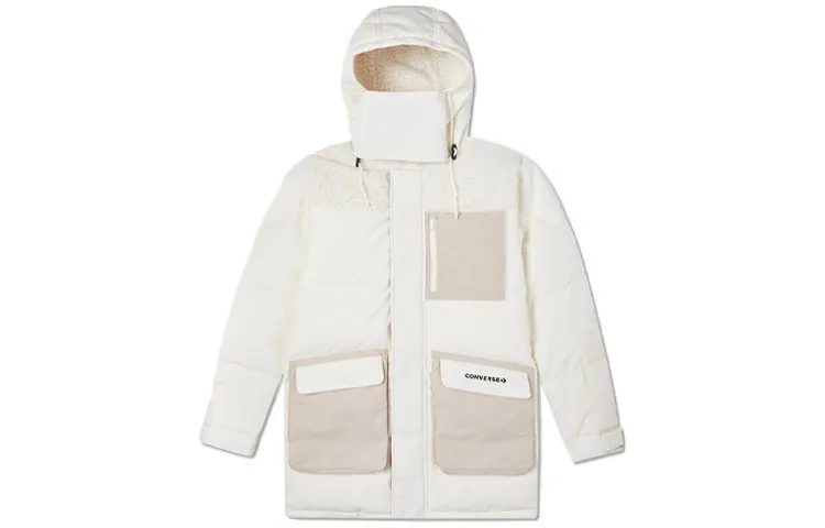 Converse Down Jackets Men's Beige Yellow Hooded Moderate Other
