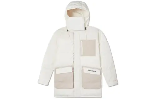 Converse Down Jackets Men's Beige Yellow Hooded Moderate Other