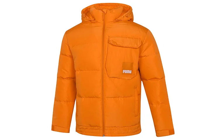 PUMA Down Jackets Men's Orange Moderate Straight Fit