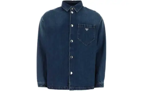 PRADA SS24 Denim Jacket Men's Blue