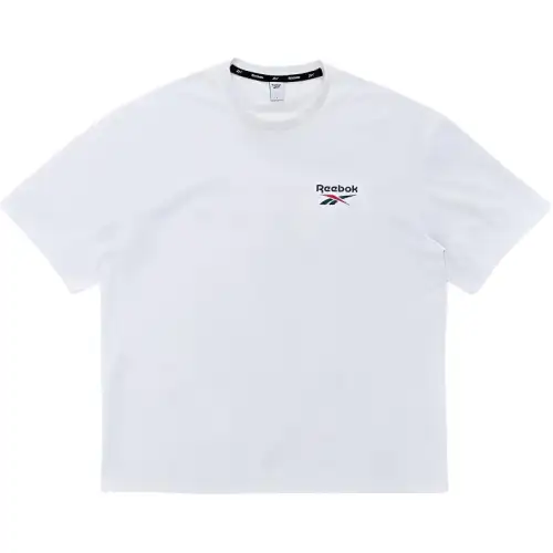 Reebok T Shirts Unisex White Crew Neck Moderate Straight Fit