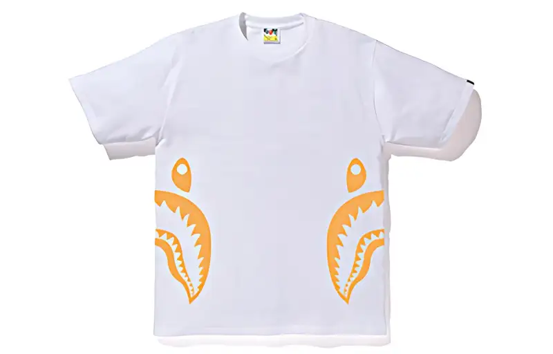 A BATHING APE Shark Series T Shirts Unisex Crew Neck Moderate Straight Fit