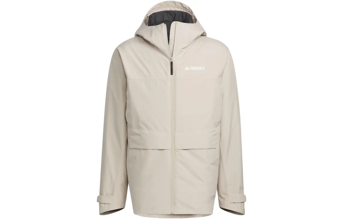 Adidas Waterproof And Windproof Windbreaker Jacket Men's Beige