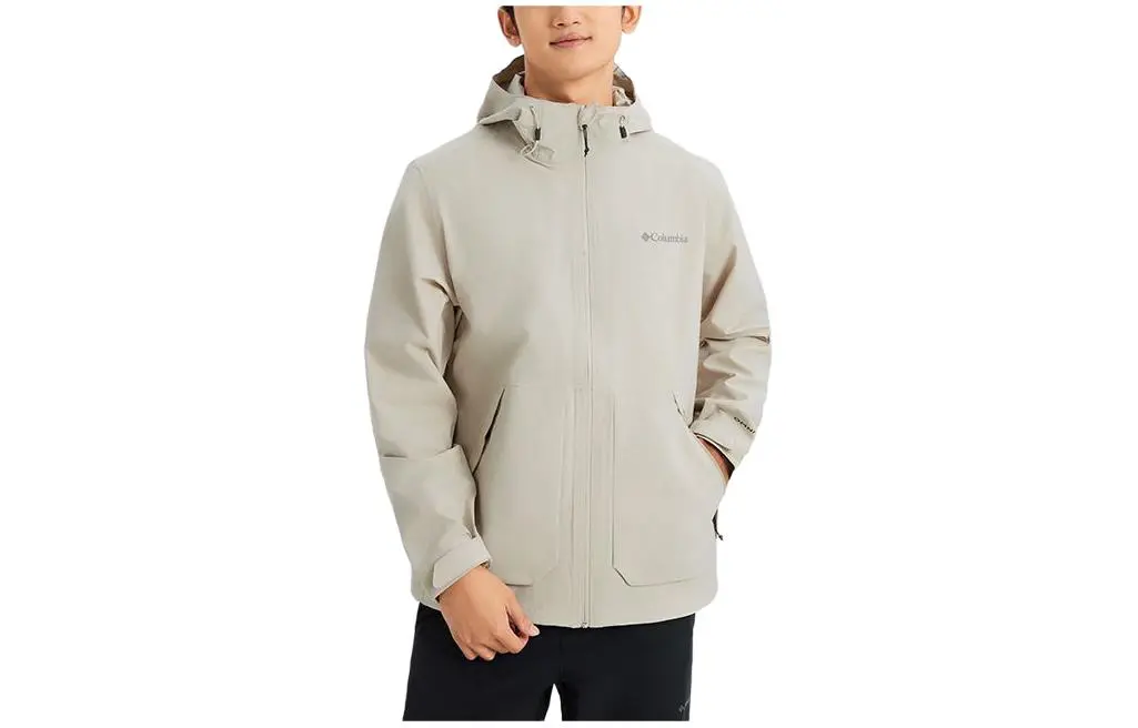 Columbia Outdoor Hiking Waterproof Windbreaker Jacket Men's Gray