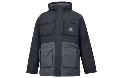 Vans Colorblock Hooded Down Jacket Men's Black