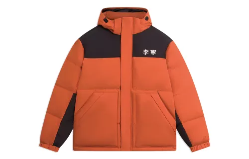 Li Ning Sports Fashion Collection Down Jacket Winter Unisex Cinnabar Orange