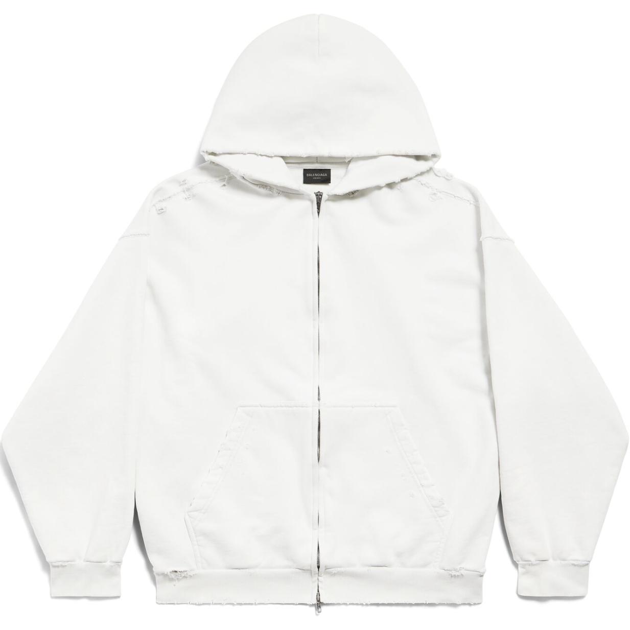 Balenciaga Graphic Printed Zip Up Hoodie