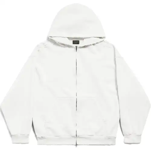 Balenciaga Graphic Printed Zip Up Hoodie