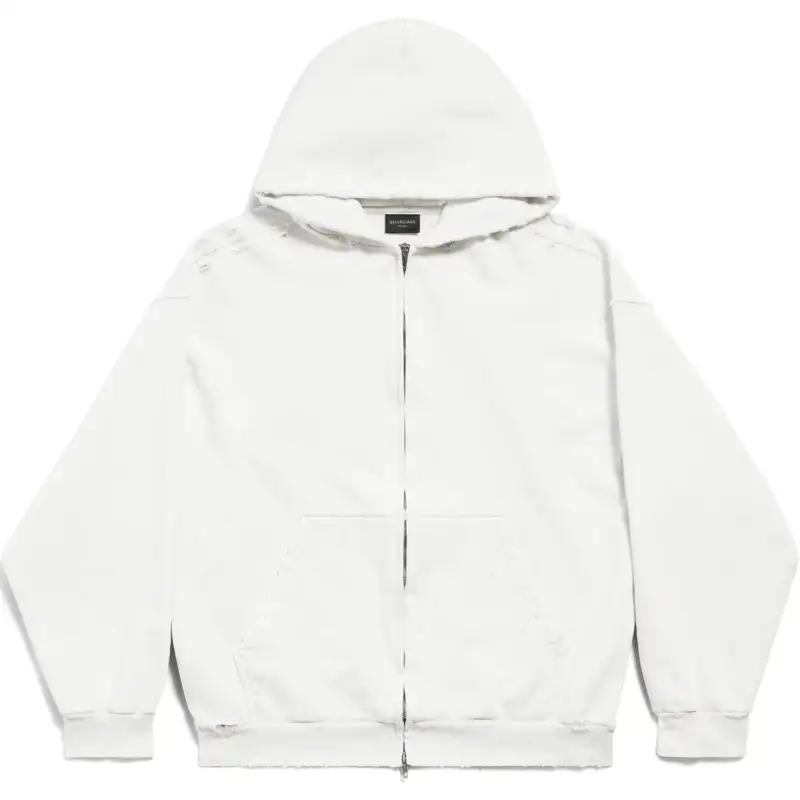 Balenciaga Graphic Printed Zip Up Hoodie
