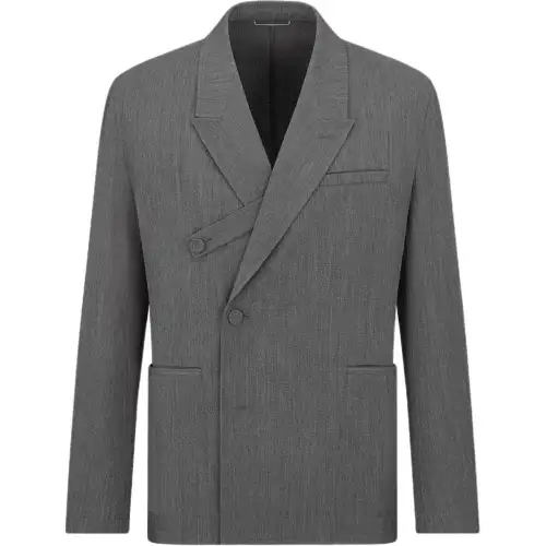 DIOR SS25 Business Suit Coat Men's Gray