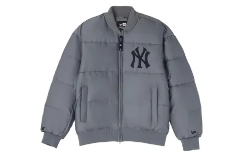 New Era Puffer Jacket Winter Men's Gray
