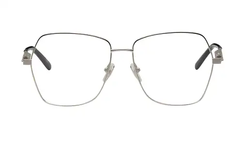 Balenciaga Metal Irregular Shape Eyeglass Frames Women's Silver
