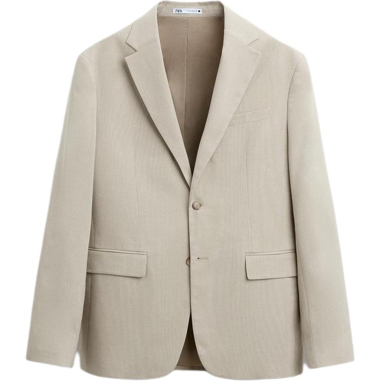 ZARA Business Suits Men's Tan Moderate Business Suit