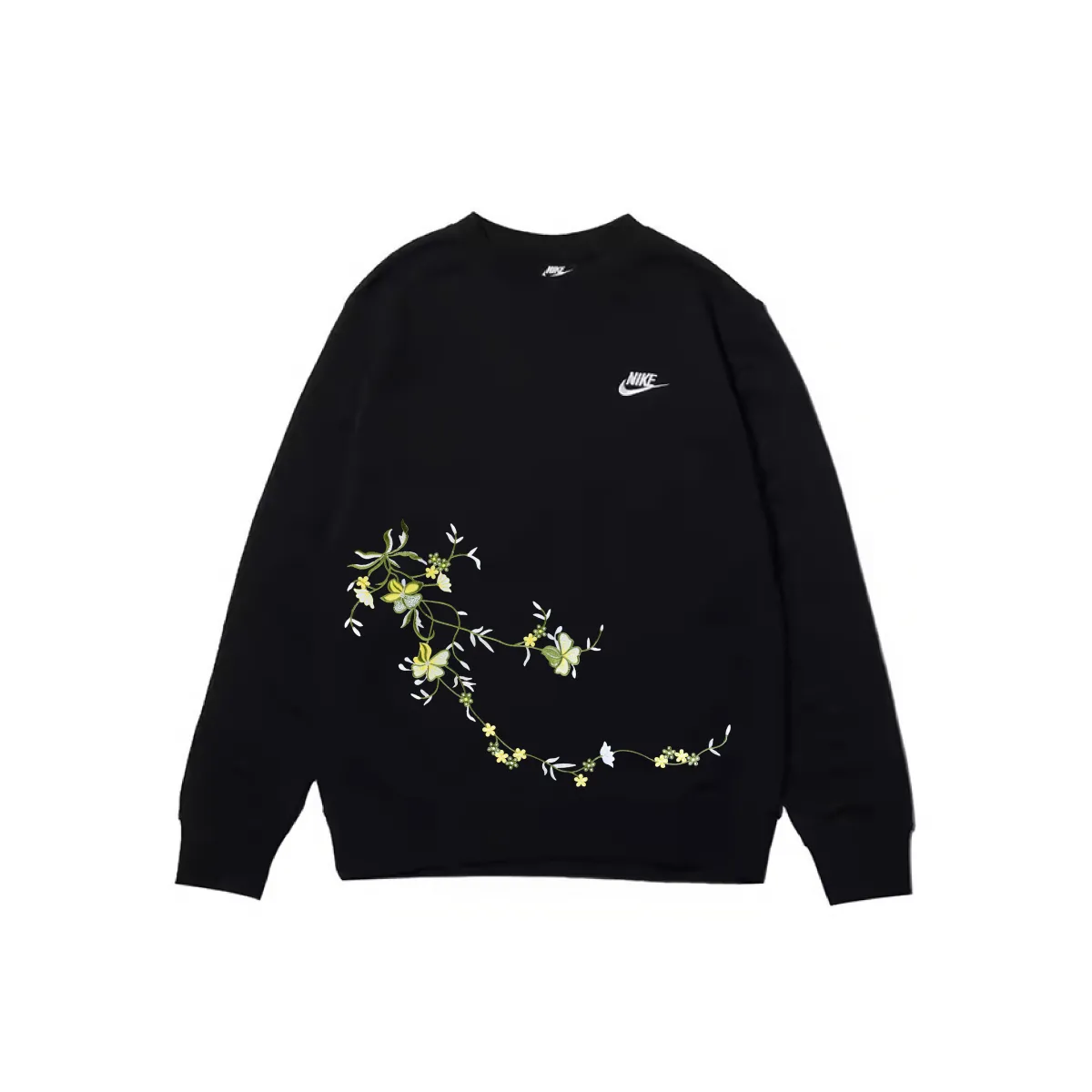 Nike Sweatshirts Men's Black Crew Neck Moderate