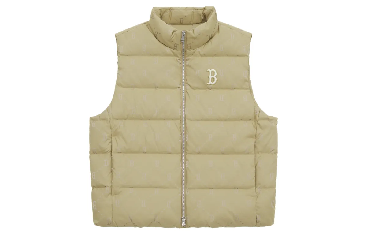MLB MONOGRAM Collection Boston Red Sox Down Vest Light Beige