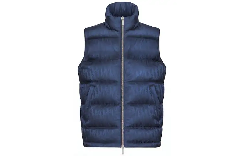 DIOR Quarterly New Products Down Vest Men's Blue