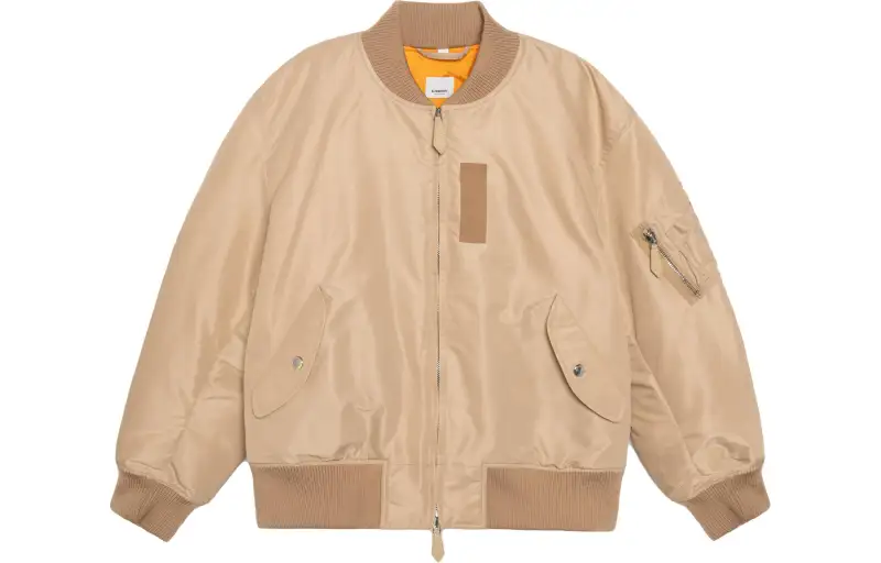 Burberry Logo Print Bomber Jacket