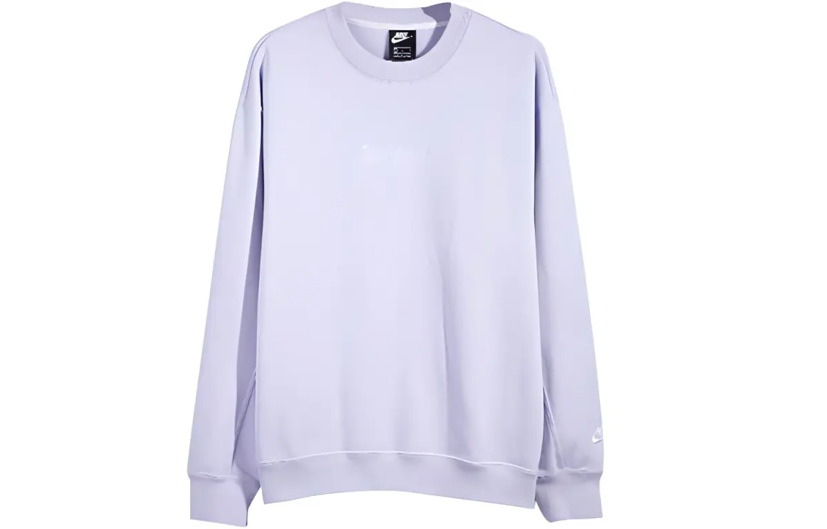 Nike Sweatshirts Men's Light Purple Crew Neck Thickened Other