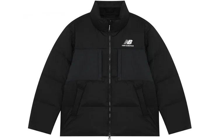 New Balance Down Jackets Unisex Black Stand Collar Moderate Other