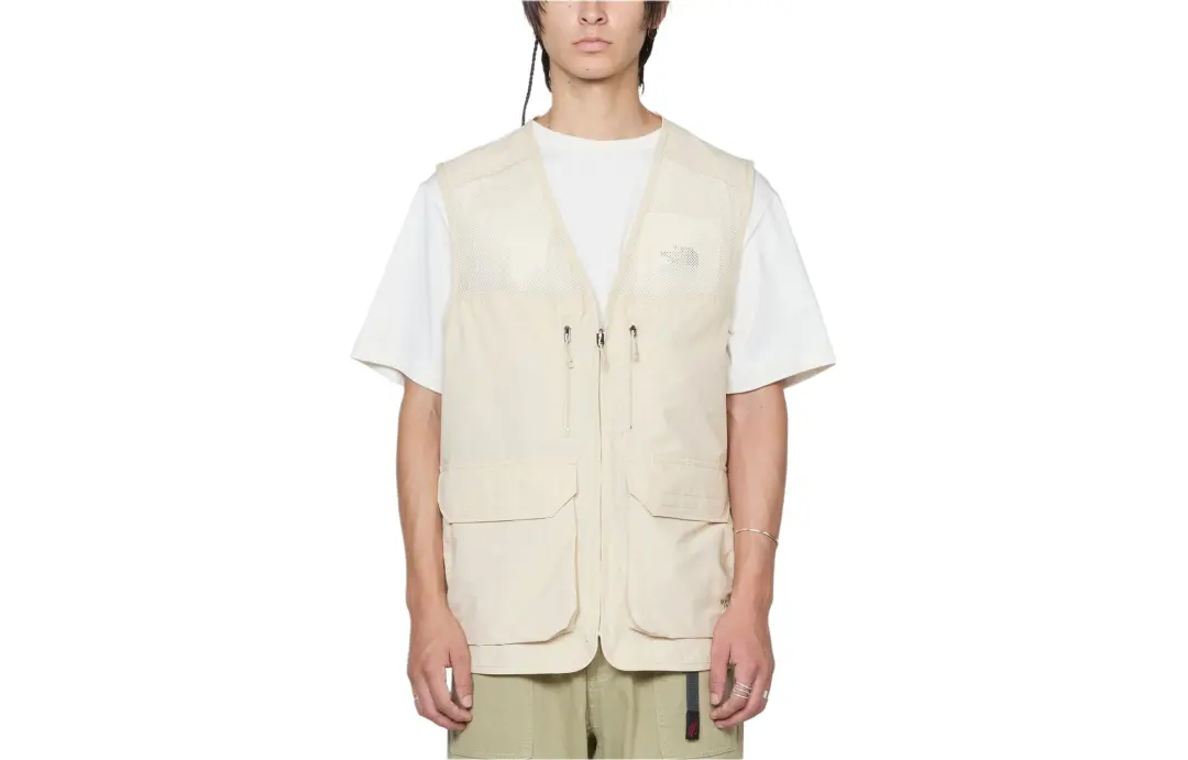THE NORTH FACE Utility Camp Vest Gravel Vest Men's Ecru