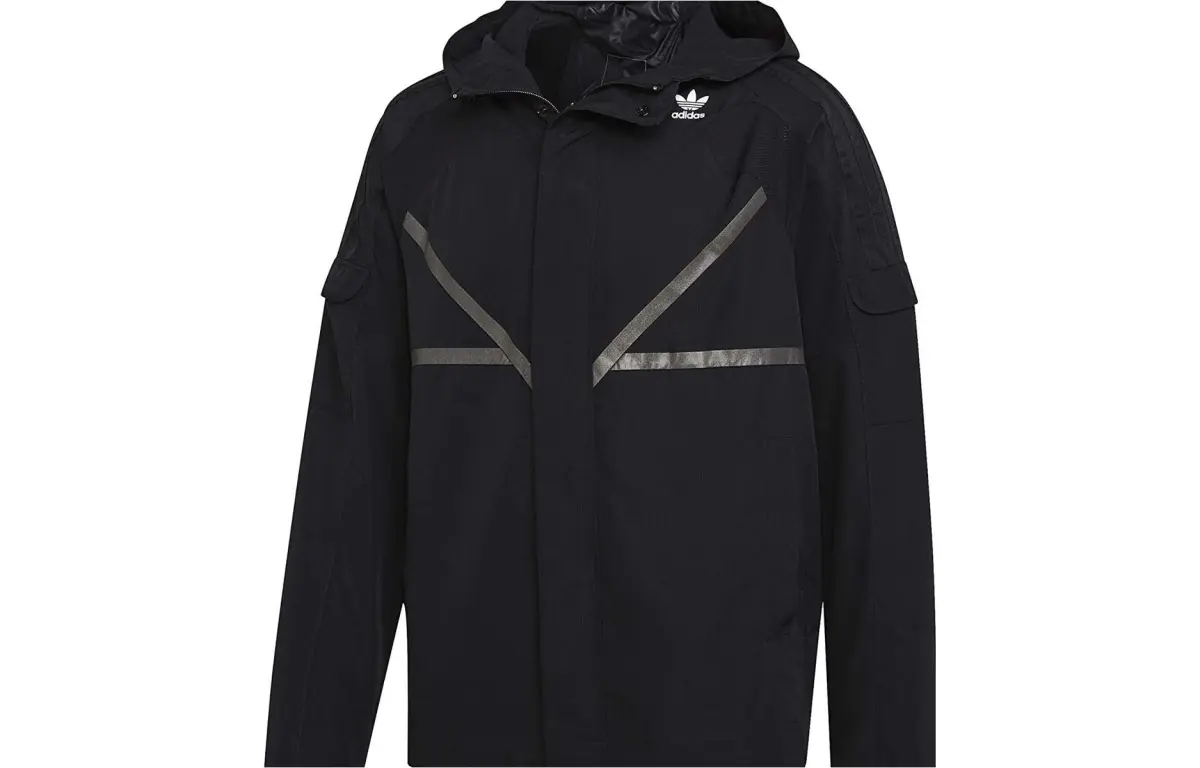 Adidas Jackets Men's Black Hooded Moderate Other