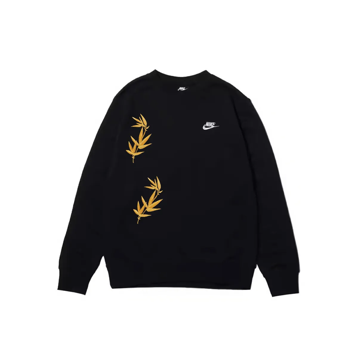 Nike Sweatshirts Men's Black Crew Neck Moderate