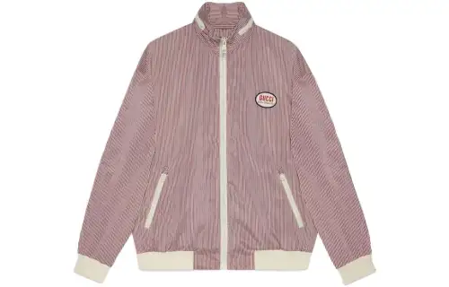 GUCCI Striped Fabric Zip Jacket