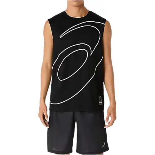 ASICS Tank Tops Unisex Black Crew Neck Moderate Other