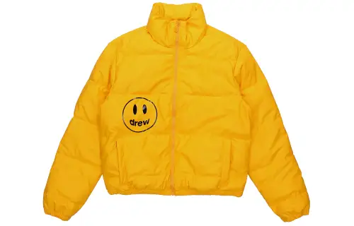 Drew House Smiley Collection FW21 Puffer Jacket Unisex Gold