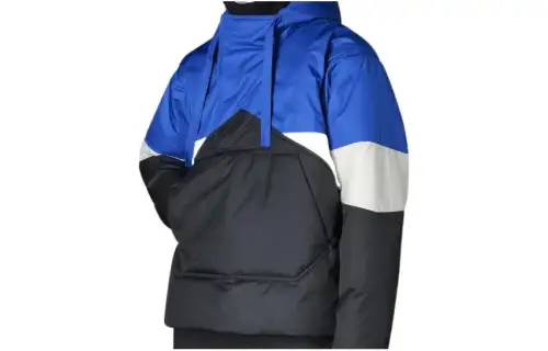 Adidas Originals CLRDO Blue Version Logo Fleece Lined Puffer Jacket Men's Multicolor