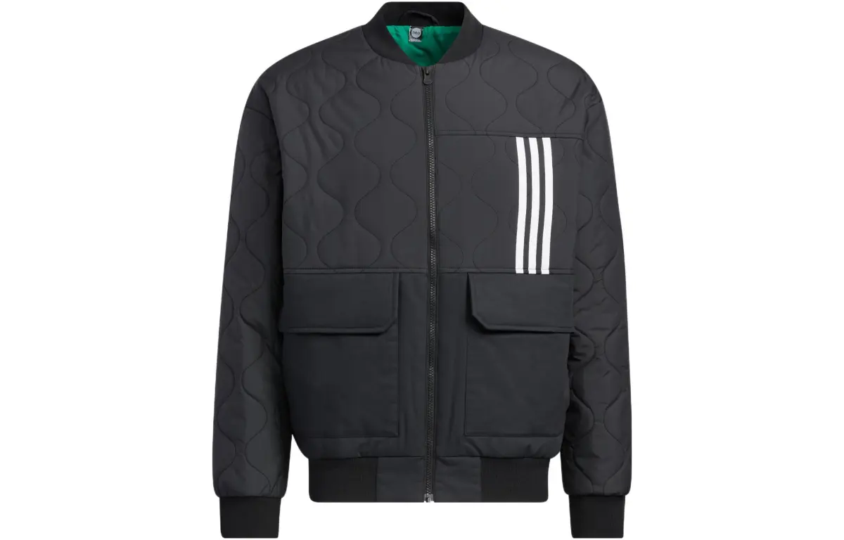 Adidas Puffer Jackets Unisex Black Baseball Collar Moderate Other