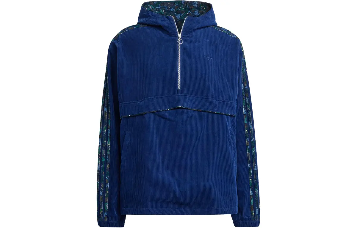 Adidas Originals Jackets Men's Dark Blue Hooded Moderate Other