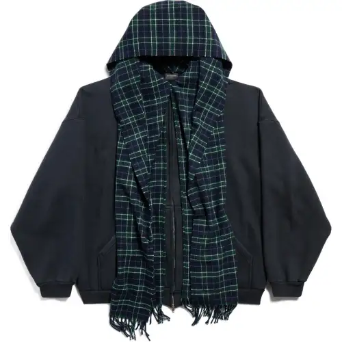 Balenciaga Scarf Zip Up Hoodie