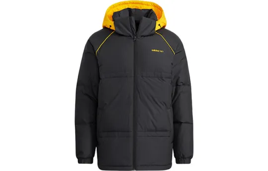 Adidas Neo Down Jackets Men's Black Hooded Moderate Other