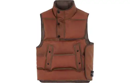 STONE ISLAND POLY STRATA FW23 Vest Unisex Brown
