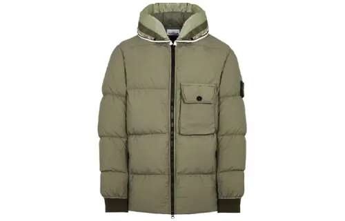 STONE ISLAND FW21 Down Jacket Unisex Olive Green