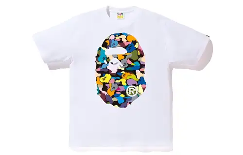 Bape Multi Camo Big Ape Head Tee