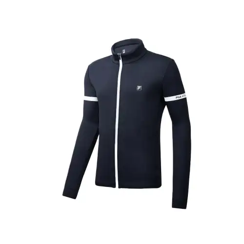 FILA Knitwear Men's Royal Blue Stand Collar Moderate