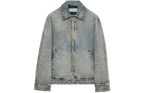 LOEWE SS24 Denim Jacket Men's Washable Tea Brown