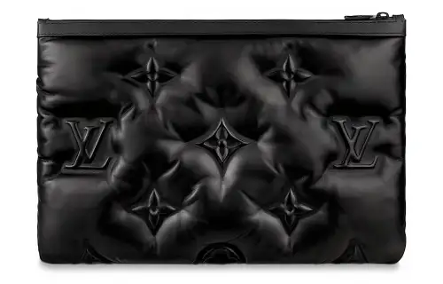 LOUIS VUITTON A4 Pouch Monogram Puffer Black