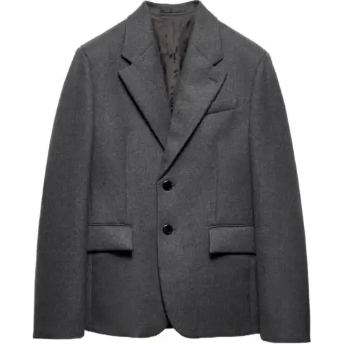 PRADA FW24 Business Suit Coat Men's Dark Gray