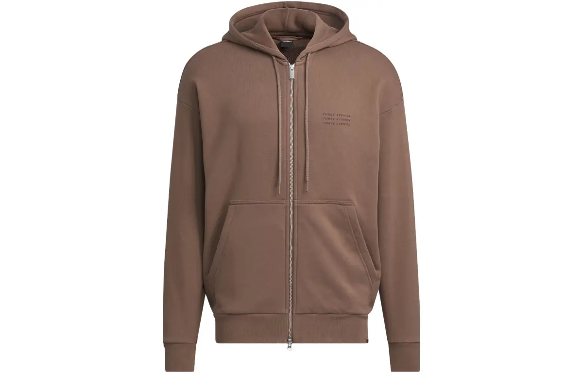 Adidas Sportswear Jackets Men's Stratum Dark Earthy Brown Hooded Moderate Other