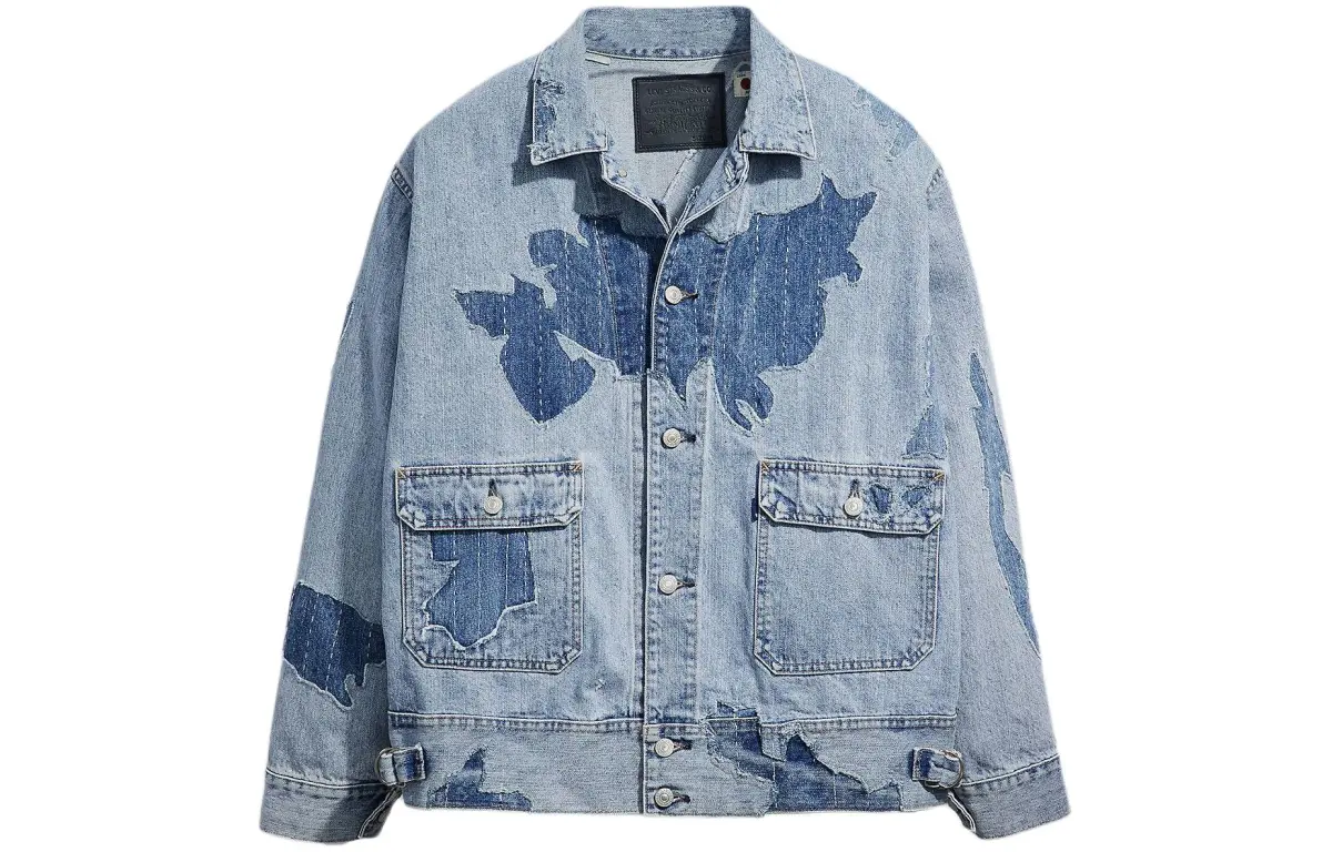 Levis patchwork-design denim jacket