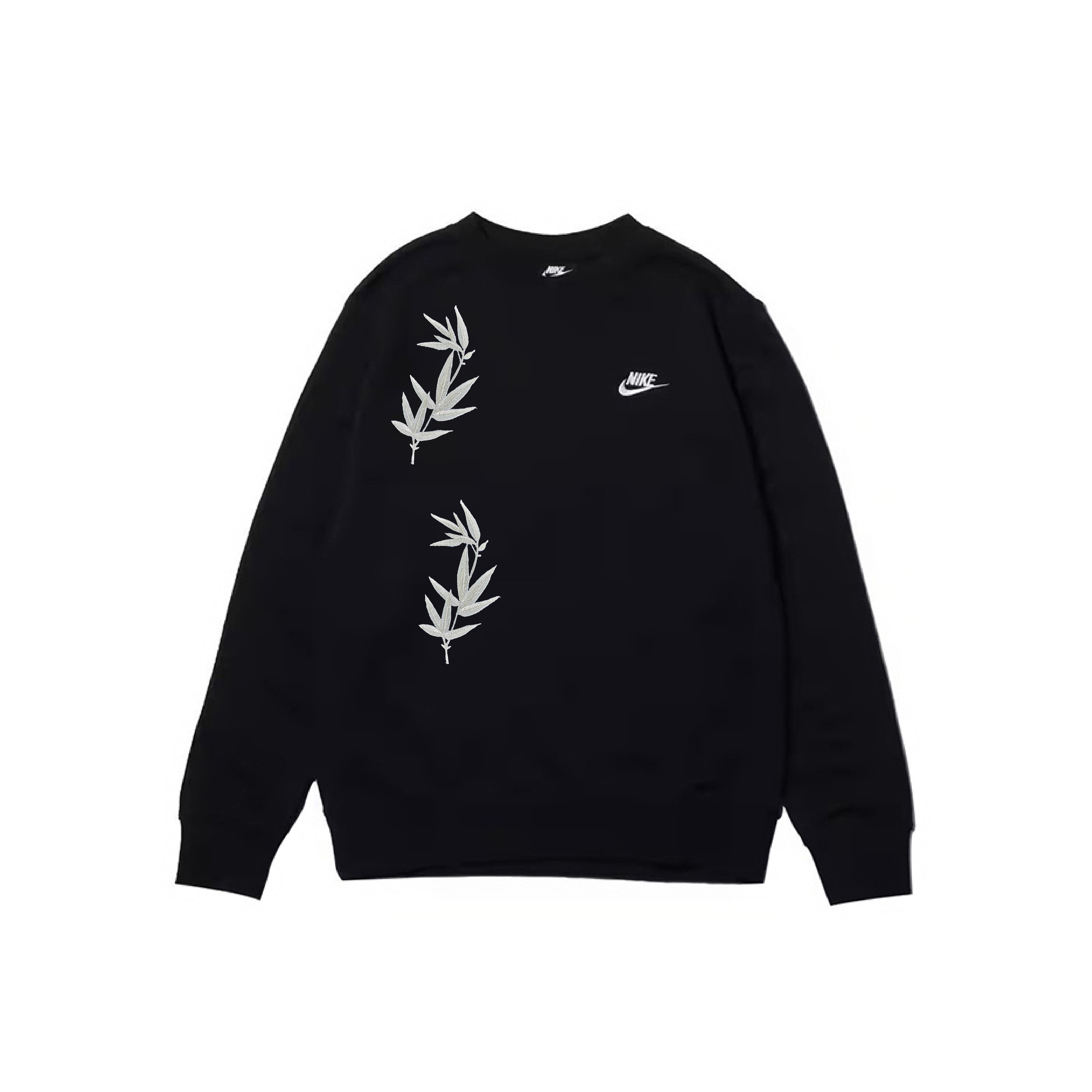 Nike, uniform, black long-sleeve flower-shaped with a round collar, custom-made, classic length