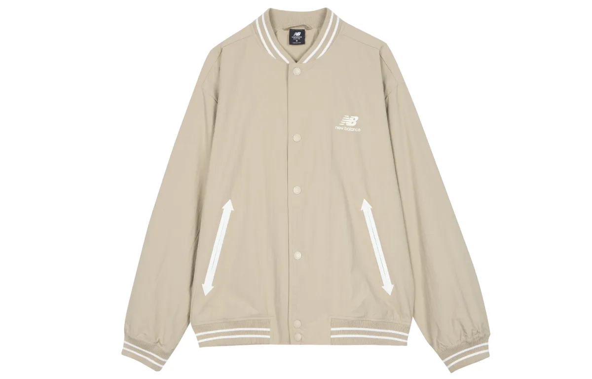 New Balance Jackets Men's Khaki Baseball Collar Moderate Other