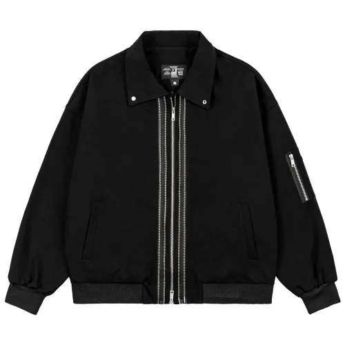 XINYINSU Jackets Unisex Black Lapel Moderate Workwear