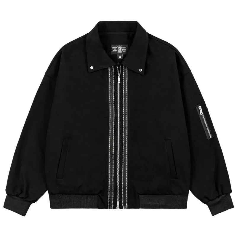 XINYINSU Jackets Unisex Black Lapel Moderate Workwear