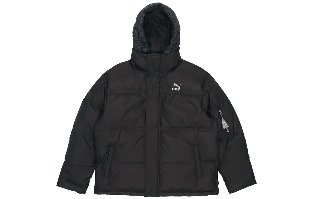 PUMA Down Jackets Men's Black Hooded Moderate Other