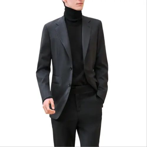 HERMES FW24 Business Suit Coat Men's Charcoal Gray