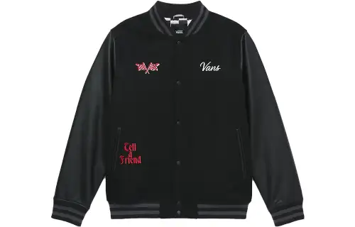 Vans HELENA Jackets Men's Black Baseball Collar Moderate Other